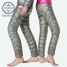 HIGHROCK зима 800FP 90% гусиный пух брюки женские мужские походные лыжные Толстые Пуховые брюки