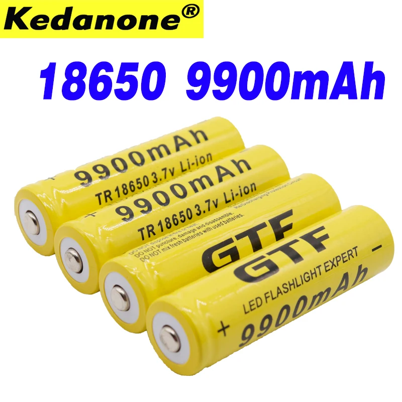 

Kedanoe original 3.7V Li-ion Battery 18650 9900mAh Bateria Recarregvel Para Lanterna LED Torch ou aparelhos Eletr Hanicos Ba