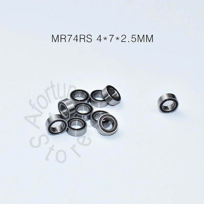 

Bearing 10pcs MR74RS 4*7*2.5(mm) free shipping chrome steel Rubber Sealed High speed Mechanical equipment parts
