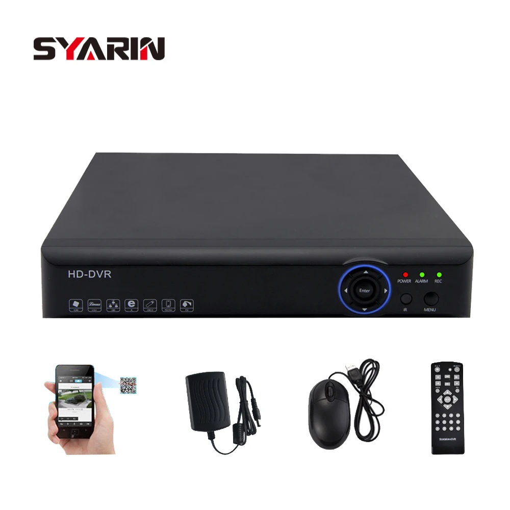 

SYARIN 8ch CCTV System AHD 720P 8 channel 1.0mp 25fps real time recording HDMI 1080P Hybrid H.264 AHD-M recorder