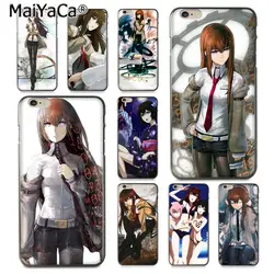 MaiYaCa steins Gate аниме Япония распродажа Роскошные классные аксессуары для телефонов Чехол для Apple iPhone 8 7 6 6 S Plus X 5 5S SE 5C Чехол