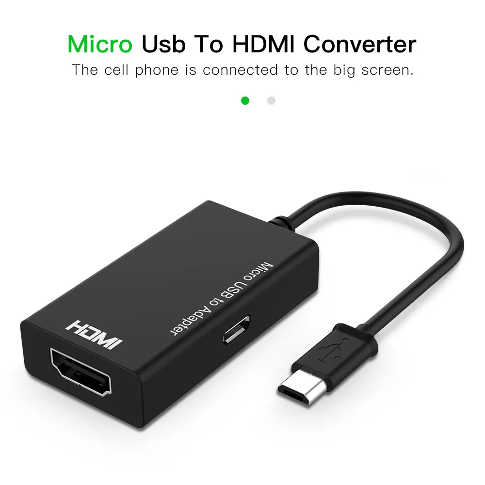 Переходник с Micro USB на HDMI HD высокоскоростной адаптер типа штекер гнездо для TV