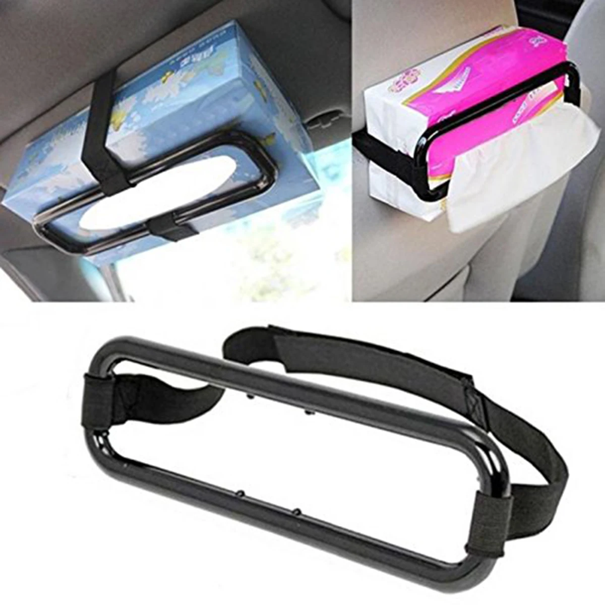 Universal Car Sun Visor Tissue Box Holder Paper Towel Napkin Box Cover