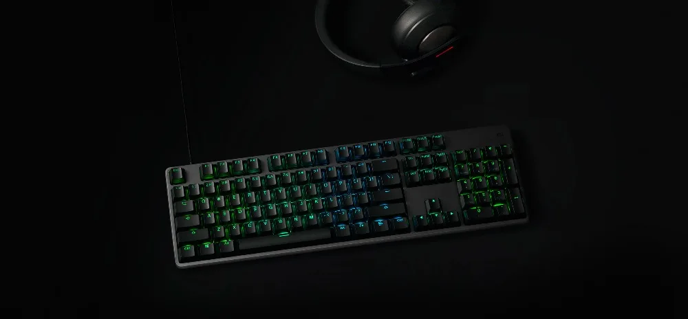 xiaomi game keyboard 104 keys RGB illusion backlight aluminum alloy cover custom game shaft body fo