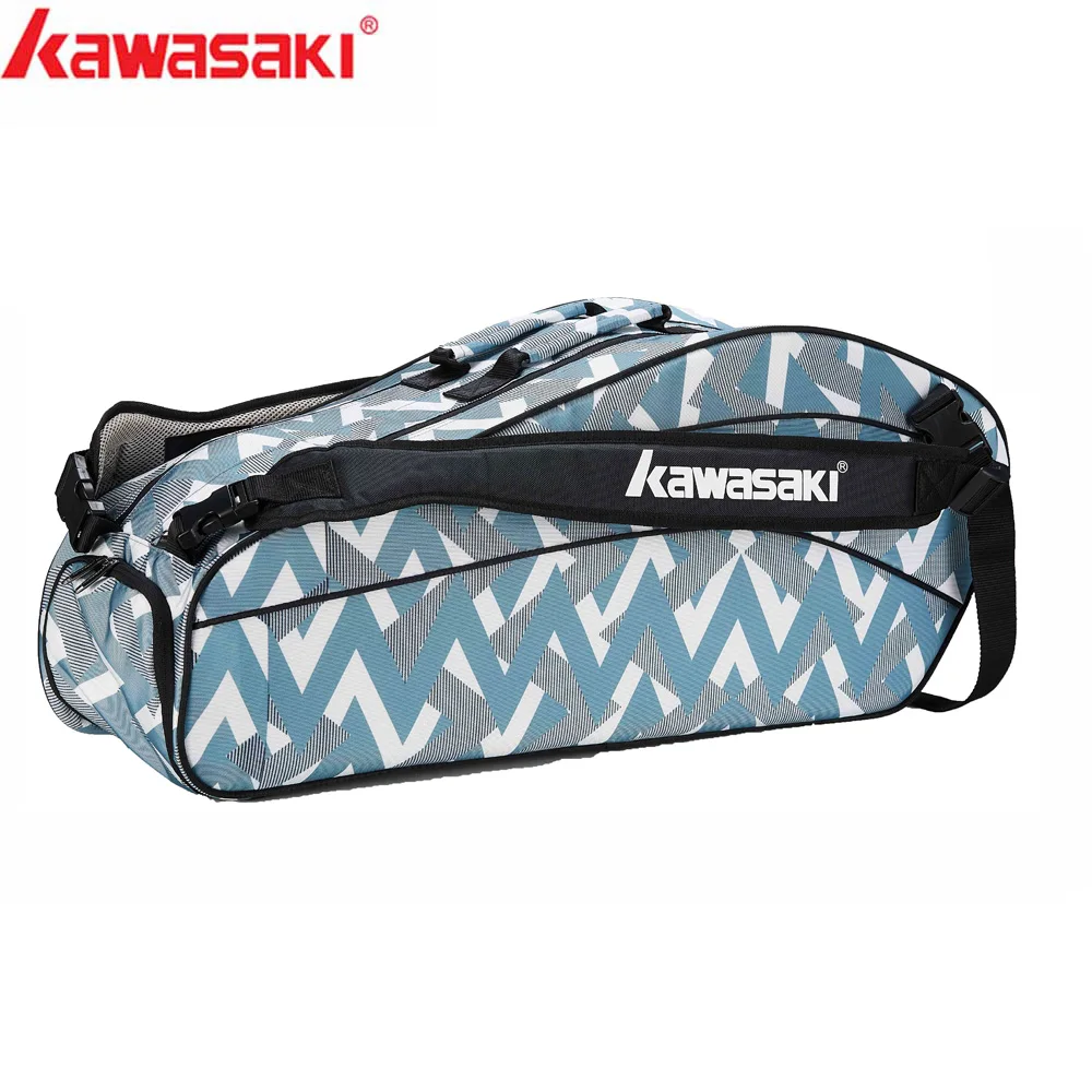 

Kawasaki Badminton Bag Large Capacity Racquet Sports Bag For 6 Badminton Rackets With Two Shoulders Basic Series KBB-8642