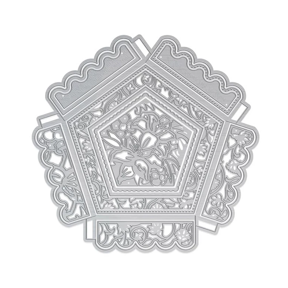 McDies 138*145mm пятиугольной Kaleidoscop резки металла Форма-матрица Трафареты для DIY