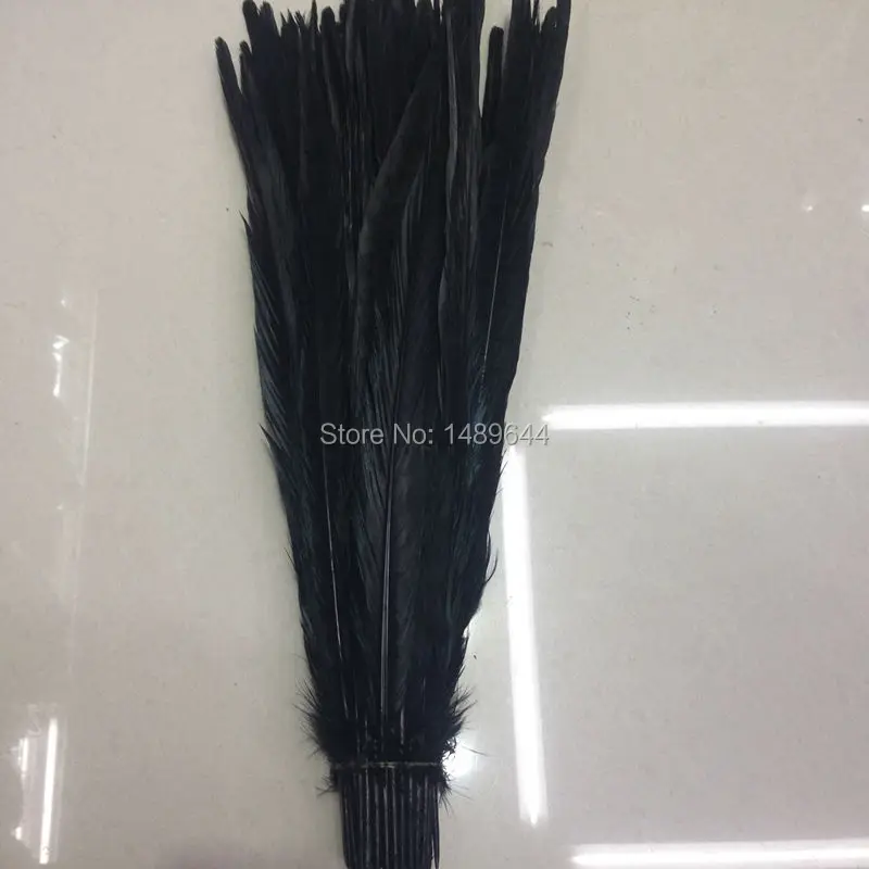 

Wholesale 50pcs. Beautiful black pheasant feathers 16-18 inches / 40-45 cm, natural pheasant feather decorations