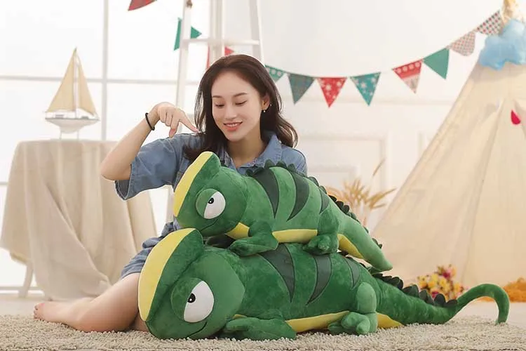 Chameleon da Vida Brinquedos de Pelúcia Presente de Aniversário cm Real Boneca Almofadas Travesseiros Animais Personalidade Ornamento Brinquedo Engraçado Tricky 1 pc 100 - 140 6 vida Real boneca brinquedos de Pelúcia almofadas