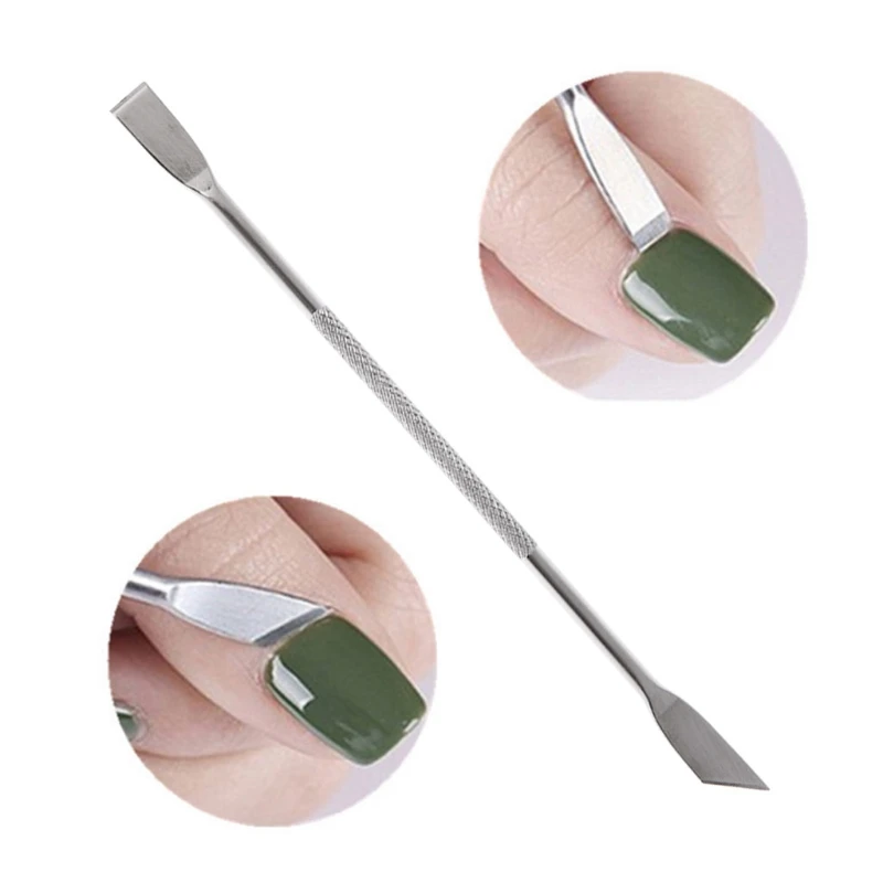 

Dual-ended Stainless Steel UV Gel Cuticle Nail Remover Anti-slip Manicure Tool