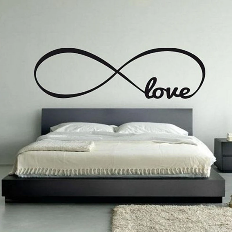 Bedroom Wall Decals, Love Wall Stickers Bedroom Decor - Infinity Symbol Word Love bedroom vinyl wall art Bedroom Wall Decals, Love Wall Stickers Bedroom Decor - Infinity Symbol Word Love bedroom vinyl wall art