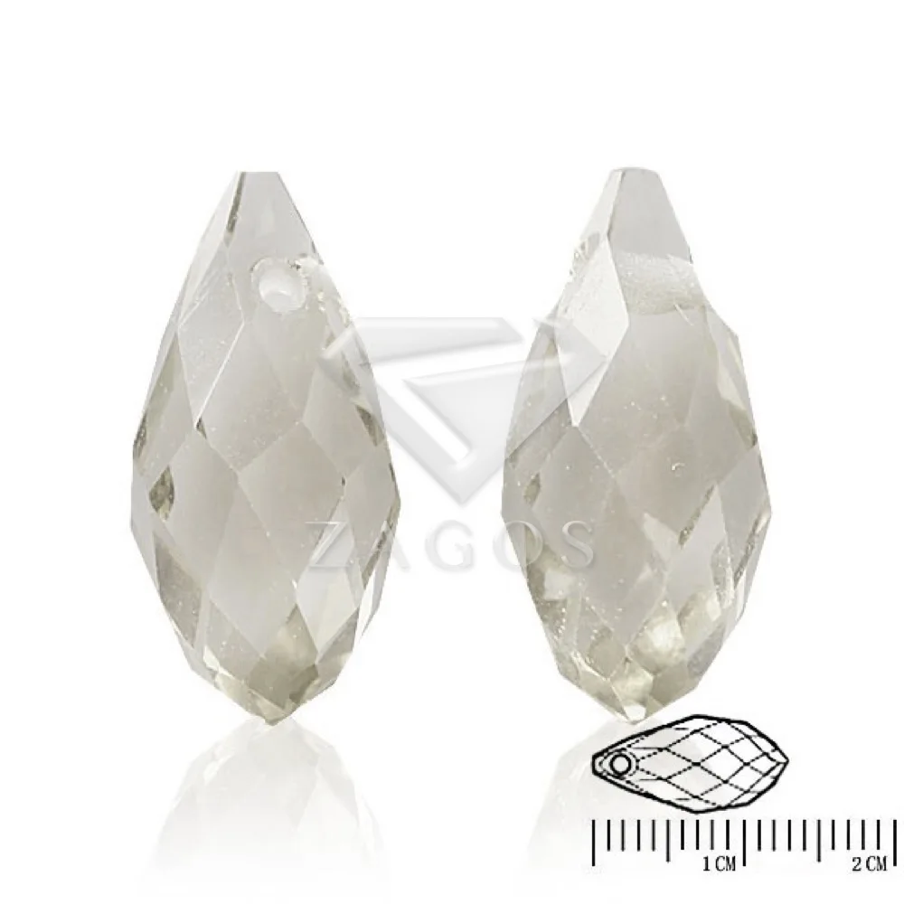 Стеклянные бусины разделители в форме капли 8x13 мм 18 цветов 10 шт.|teardrop crystal|jewelry