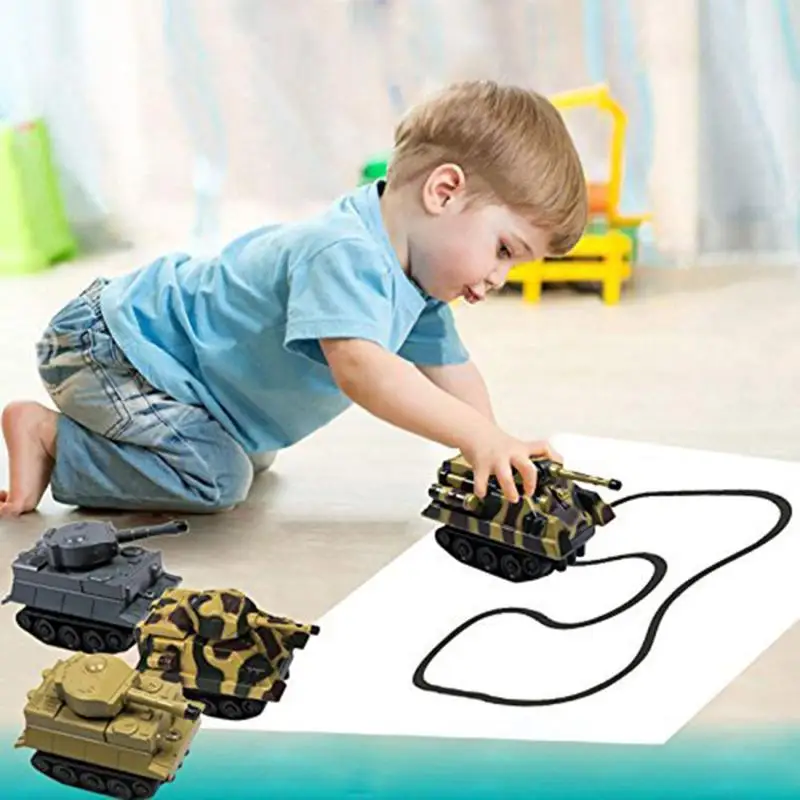 

Magic Toy Inductive Tanks New Mini Fun Draw Line Cars Tanks Automatic Following Follow-Line Vehicle Toy Random Style