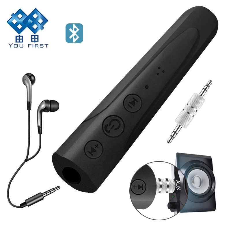 

Wireless Bluetooth Car Receiver AUX Hand Free 3.5mm Streaming A2DP Wireless Auto Audio Adapter Bluetooth Car With Mic For Car