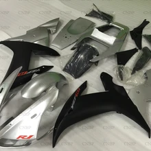 Для YAMAHA YZFR1 2004-2006 Пластик Обтекатели YZF R1 2004 обтекателя YZF1000 R1 05 06 серебристый, Черный тела Наборы