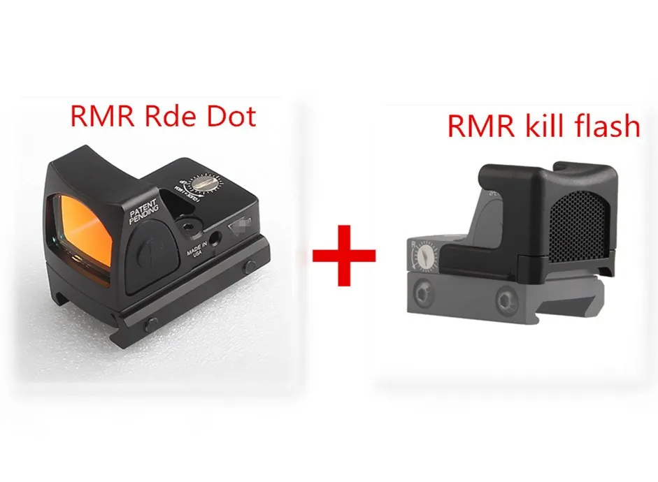 Мини RMR красный точечный прицел коллиматор Глок рефлекторный прицел и вспышка Kill fit 20 мм Weaver Rail для страйкбола Охотничья винтовка 5-4-2+ 37-32