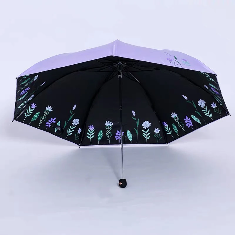 YADA High Quality Charms Grass&Flower Pencil Umbrella Rain Women uv Flower Umbrella For Women Windproof Umbrellas Female YS694