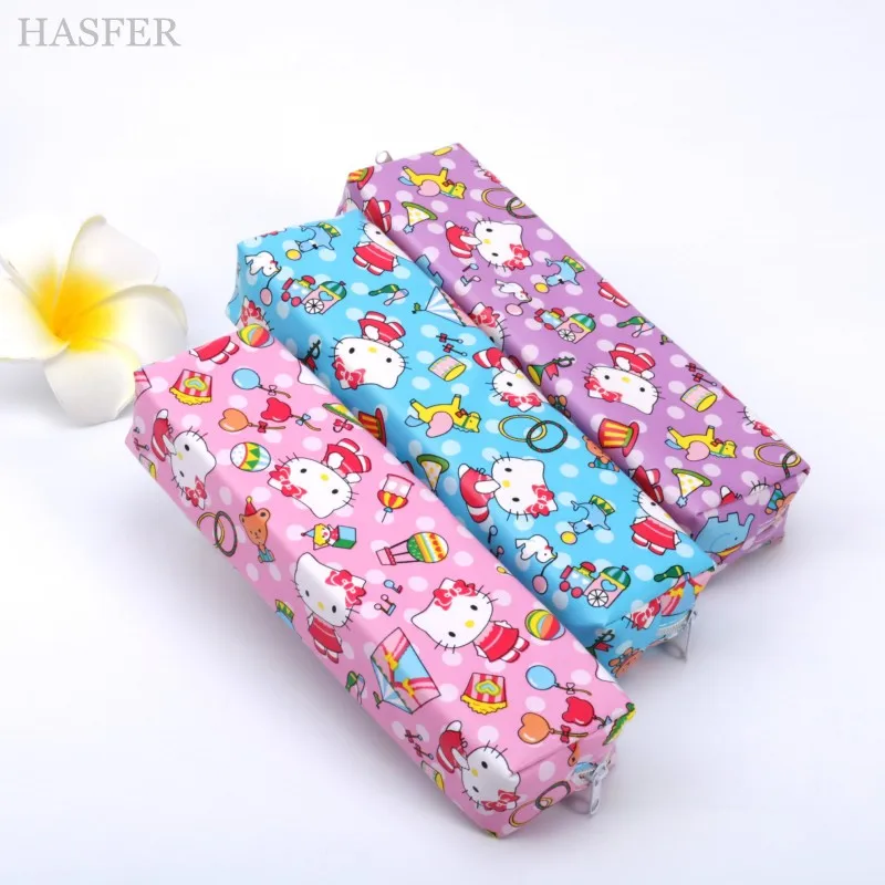 

Cartoon Hello Kitty pencil case for girls Cute PU Leather pen bag for kids gift Korea Stationery pouch school supplies escolar