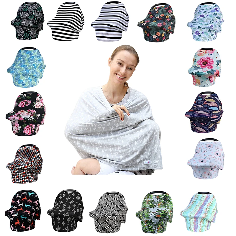 Nursing Breastfeeding Cover Scarf Baby Car Seat Canopy Carseat Shopping Cart