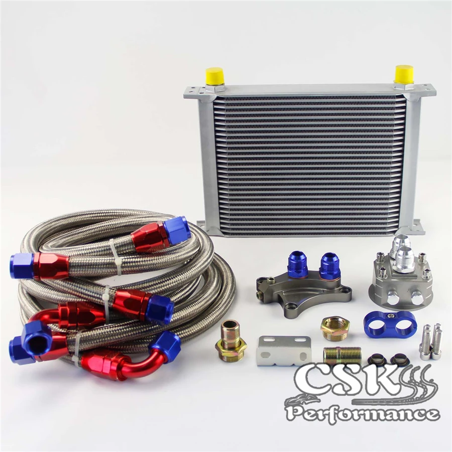 

28 Row 10AN Oil Cooler Kit For Nissan 200SX S13 S14 S15 SR20 SR20DET 180SX