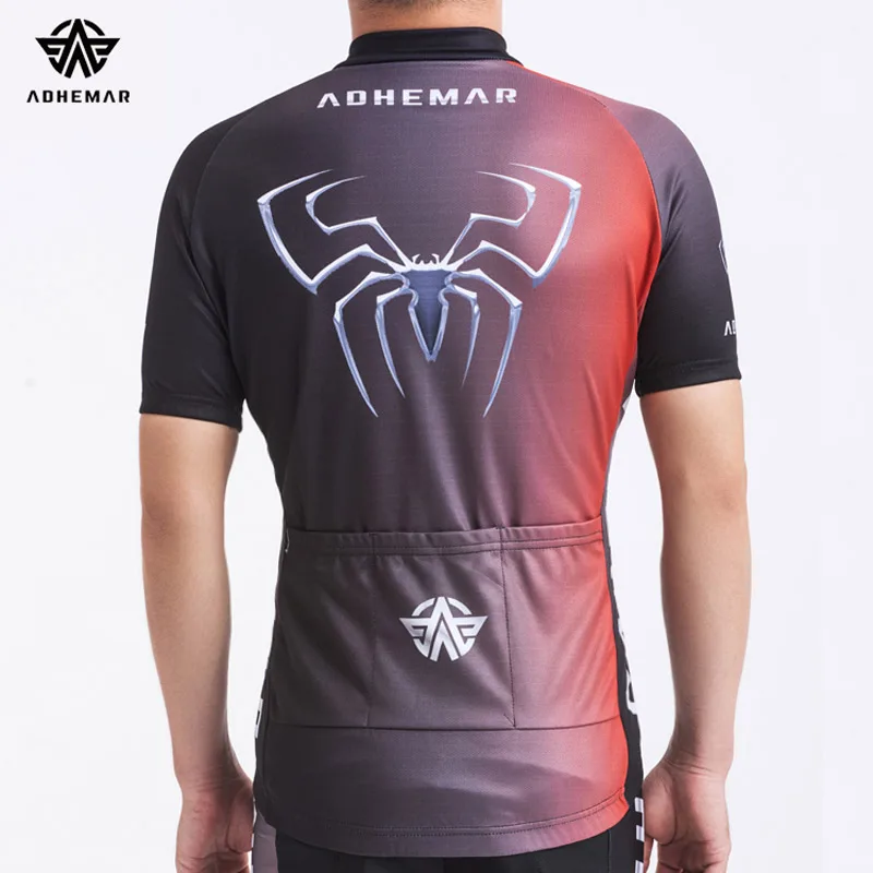 Adhemar short sleeve men cycling clothes polyester cycling jersey set men cycling jersey Summer bicycle clothes