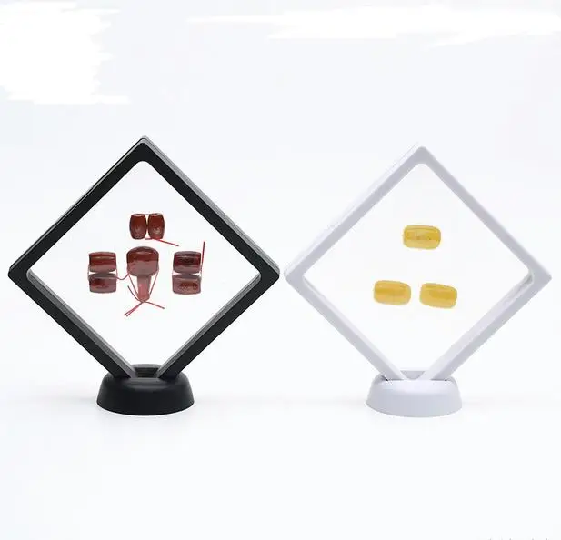 

400 шт. черно-белые Подвесные плавающие витрины Чехол ювелирные изделия Монеты Драгоценные камни предметы подставка держатель коробка