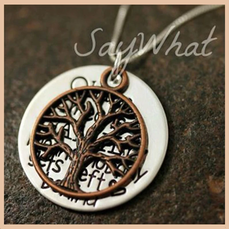 

XiaoJing 925 sterling sliver tree of life necklace personalized custom letter pendant necklace for lover&family Best gift 2019
