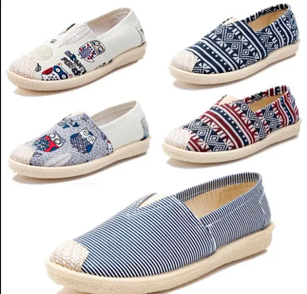 

2019 New Spring Women's fashion Flat shoes Lazy's espadrilles Women's canvas shoes girl loafers espadrilles Women Flats shoes