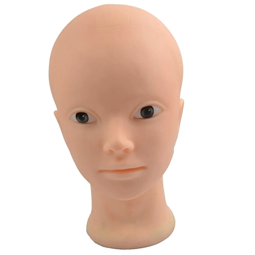 Beauty Eyelash Extension Practice Training Head for Makeup Cosmetology Soft Silicone Mannequin Manikin Head with Mount Hole