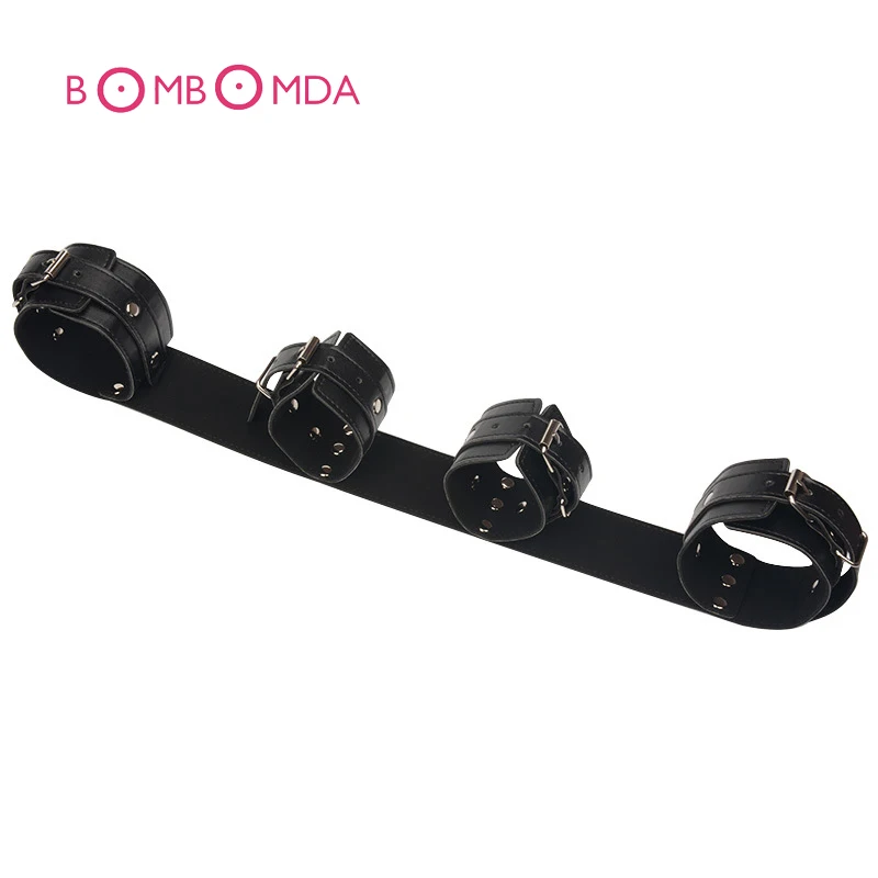 Fetish Bondage Restrict Handcuff Sex Wrist +Ankle Cuffs Kit Intimate
