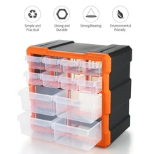 Ящик пластиковая коробка для хранения деталей отсеки слот аппаратная коробка Органайзер шкаф компоненты чехол для хранения с 12 разделителями сетки