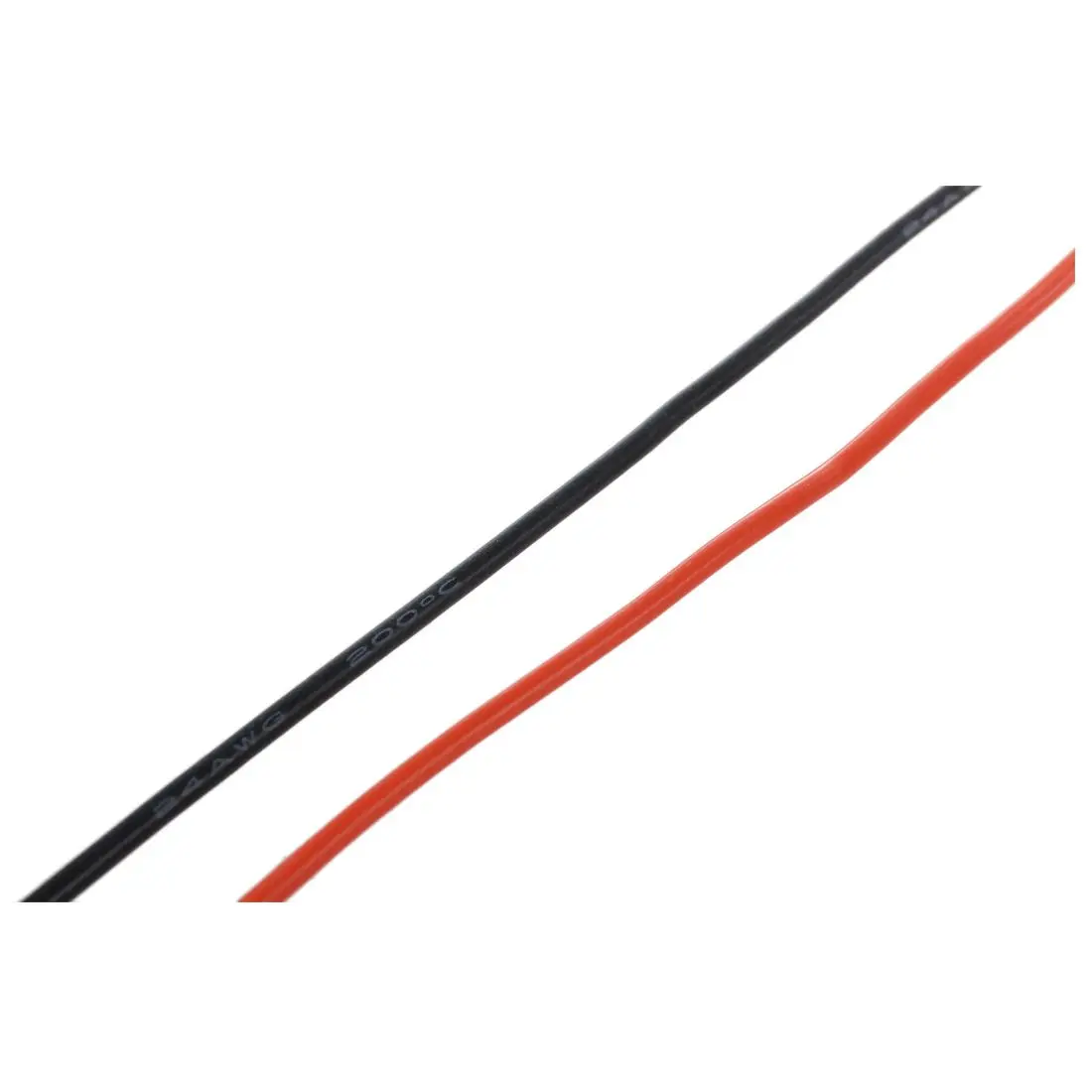 Дешевый 2х3м 24gauge AWG силиконовый резиновый провод кабель красный черный