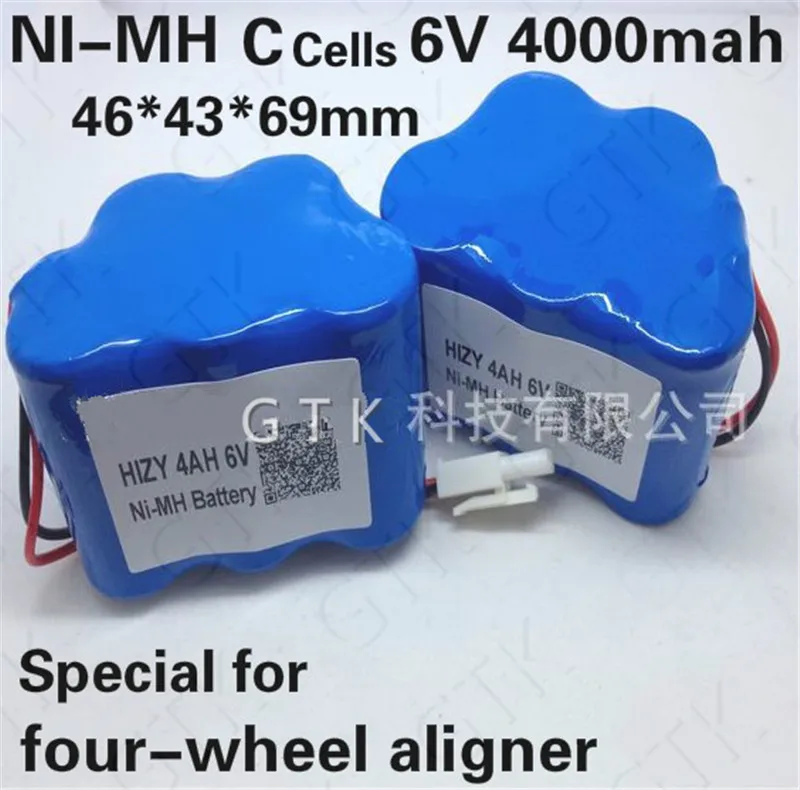 

Powerfull! 6V 4000mah NIMH 6V 4AH ni mh C battery pack for Four-wheel Aligner steam cleaner Vacuum cleaner sweeper electric toy