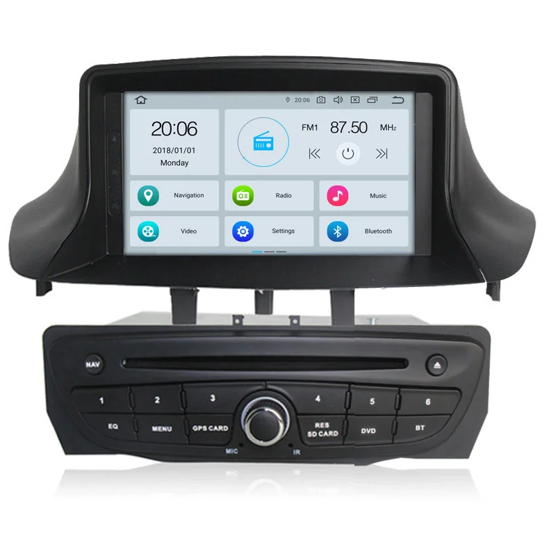 

COIKA 7" Android 9.0 System Car DVD Multimedia Player For Renault Megane 2009-2016 With 4+64G RAM WIFI OBD DVR SWC Carplay SD BT