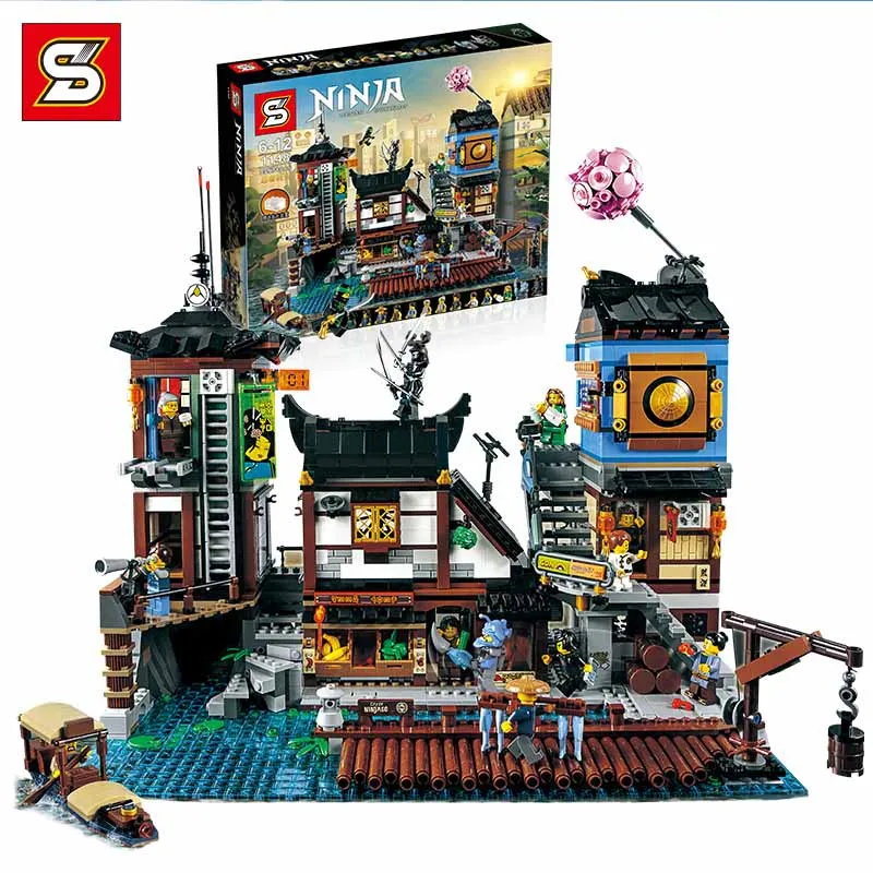

3553pcs Ninja city Docks house set GO Model 70657 Building Blocks Bricks Kits Educational DIY boys toys birthday Christmas Gifts