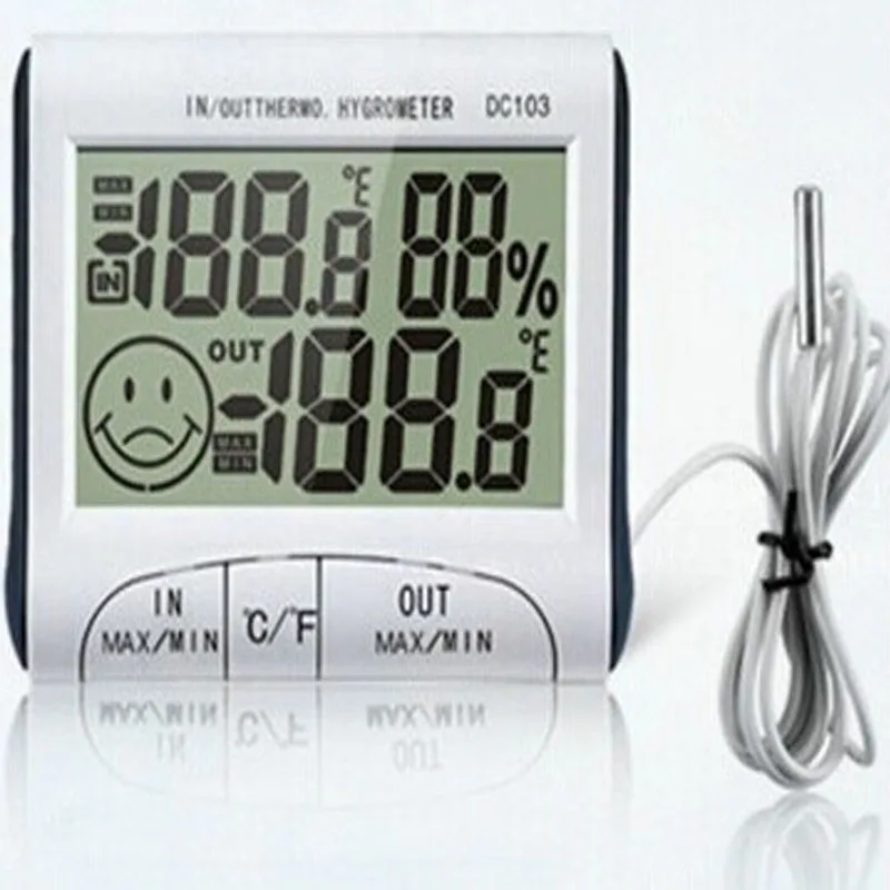 Indoor and Outdoor Thermometer Portable Temperature and Humidity Meter