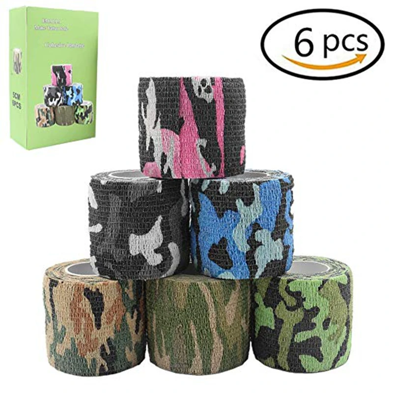 

6Pcs Disposable Cohesive Tattoo Grip Cover Self-Adhesive Bandages Handle Grip Tube for Tattoo Machine Grip Accessories
