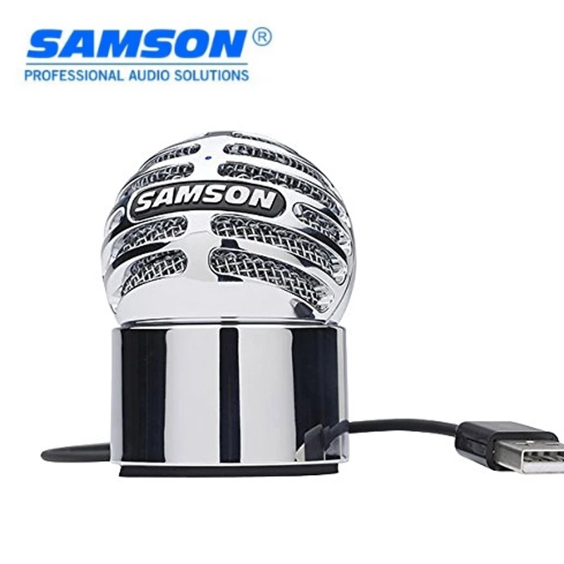 

New Samson Meteorite USB Condenser Microphone Recording Microphone Removable magnetic base for chat Skype LOL YY Chrome-plated
