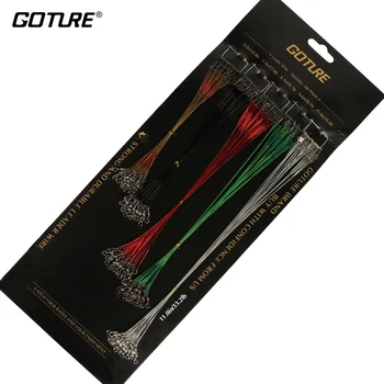 

Goture 100Pcs Fishing Wire Line Leash Lure Fishhook Line with Swivel Spinner Shark Spinning Expert 16CM 18CM 22CM 24CM 28CM