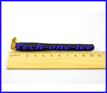 

100pcs/lot 2-3dbi 315MHZ Rubber Antenna Gold plated Right Angle SMA Male Plug Connector 10.7cm