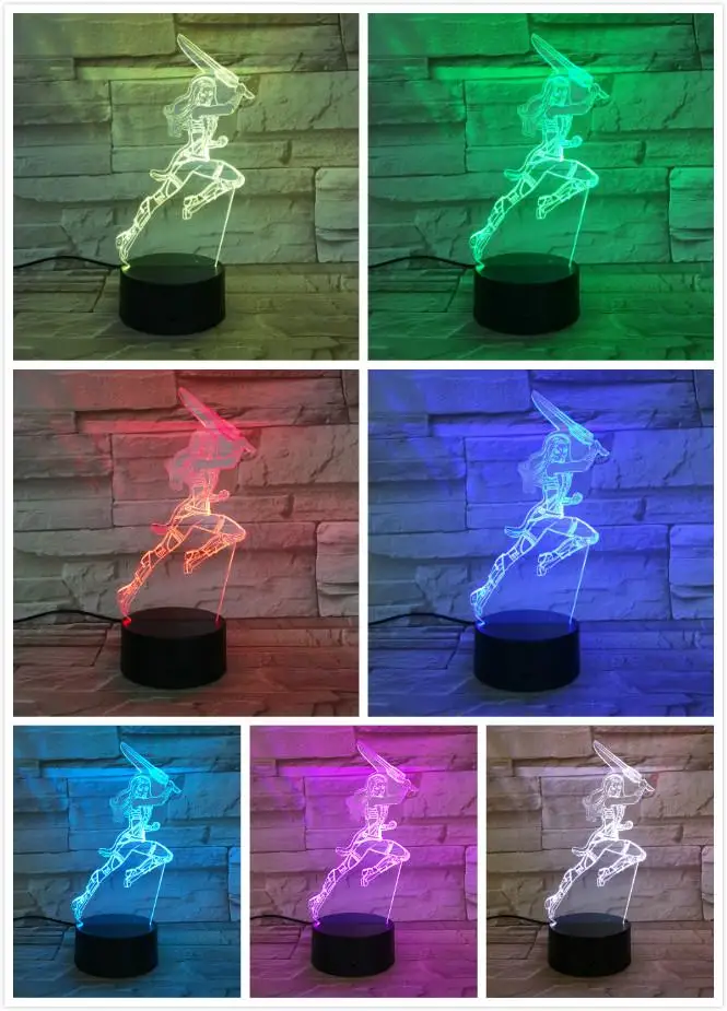 Usb 3d Led Night Light Marvel The Avengers Superheros Thor Hammer Rocket Raccoon Groot Thanos Figure Table Lamp Bedroom Neon - Испускаемый цвет: 3