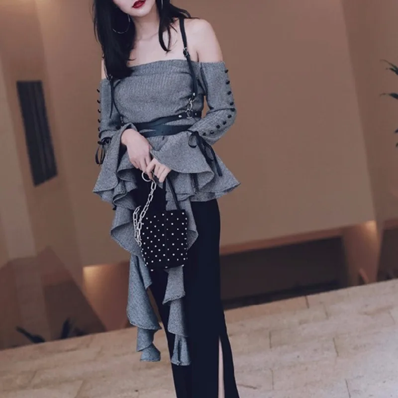 Fashion Punk Harajuku O-ring Body Garters Faux Leather Bondage Cage Sculpting Harness Waist Belt Straps Suspenders Belt GPD8244