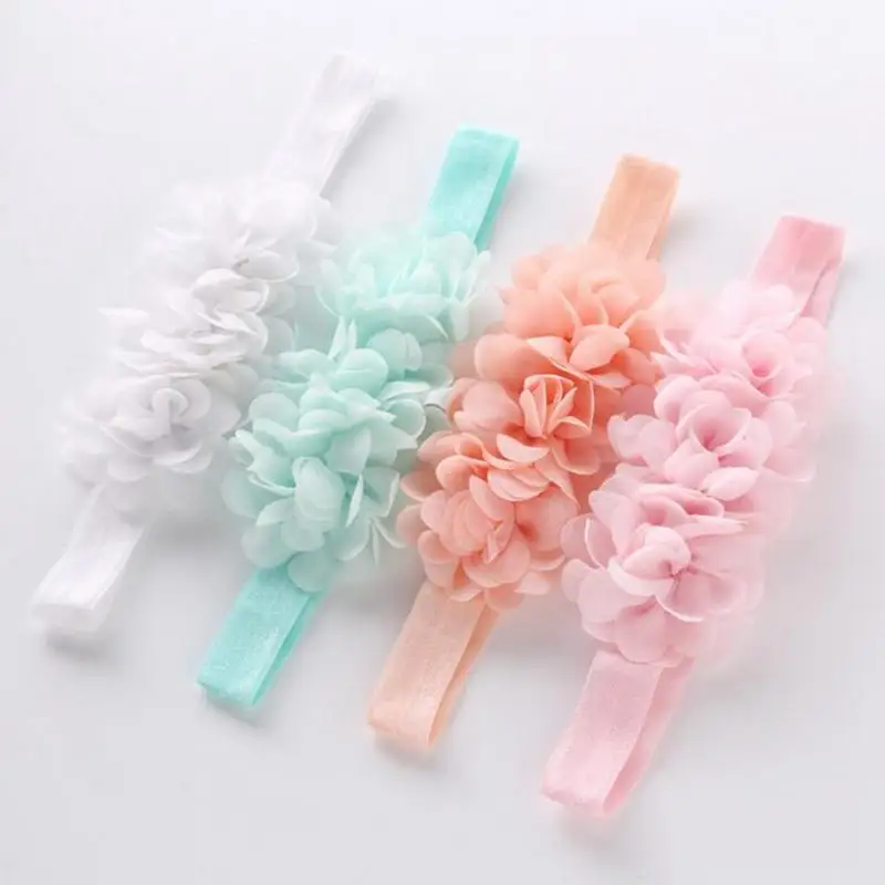 

1Pcs Chiffon Flower Hairband For Girls Newborn Photography Headwears Headbands For Hair Baby Hair Accessories