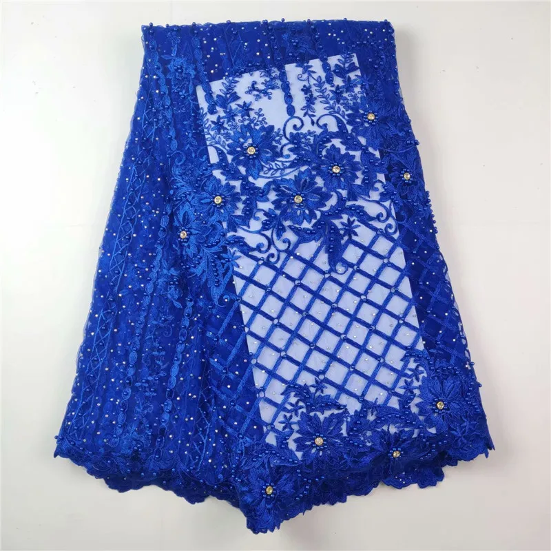 

WH!african lace fabric 2018 high quality lace french mesh fabric beaded stones nigerian swiss lace fabrics for dress ! P91503
