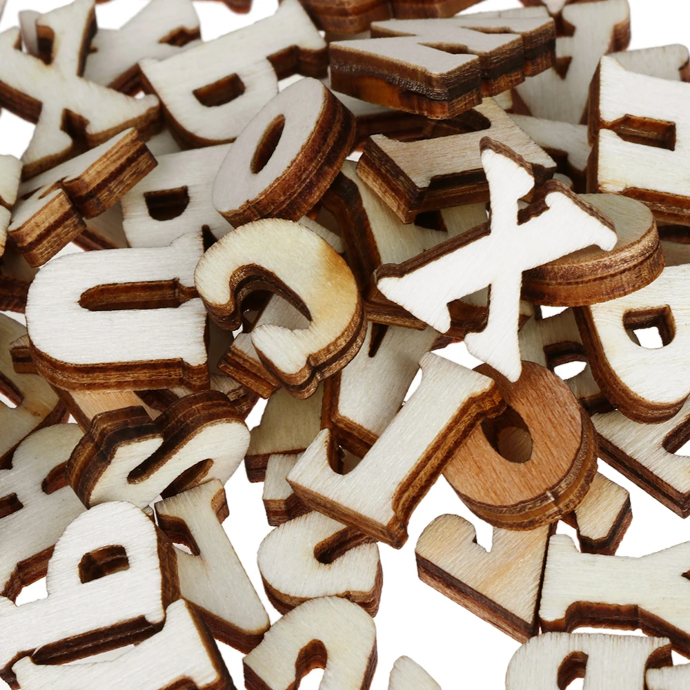 100 шт. Незаконченные деревянные буквы в стиле пэчворк Scrabble плитка Алфавит режущие