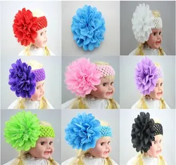 

Fashion Children Kids Toddlers Infants Newborn Baby Girls Big Flower Headbands HairBand Headwear Wear Accessories A113