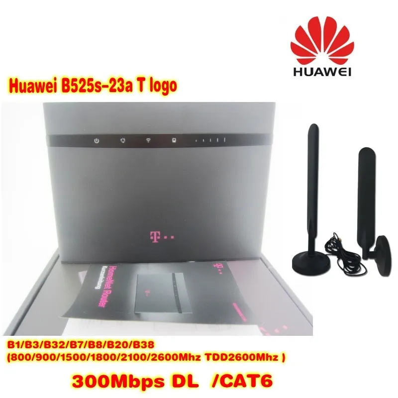Разблокированный Wi Fi роутер Huawei B525 T с логотипом 4G LTE 300 м + 2 антенны|lte wlan router|wlan