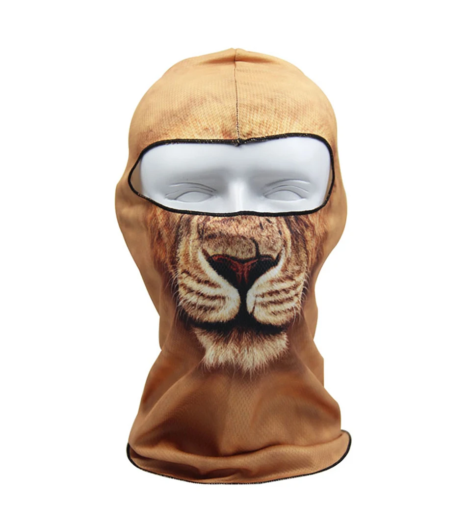 Ветрозащитная дышащая 3D маска для лица с животными, зимняя теплая маска для шеи, Балаклава для шлема, сноуборда, Хэллоуина, Вечерние Маски для женщин и мужчин
