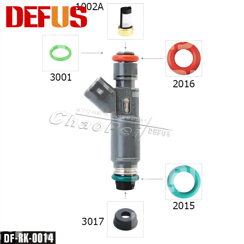 

Brand 50 Pcs/bag 5 Bags Original Fuel Injector Filter O-ring Plastic Cap Auto Spare Part For Repair Kit DF-RK-0014 Best Sale
