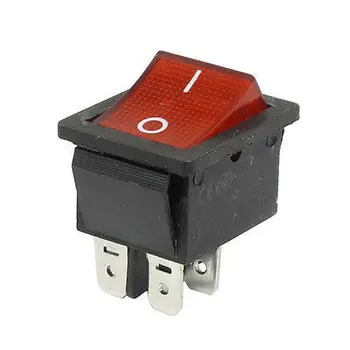 

Free shippingAC 250V/10A 125V/15A 4 Pins SPDT On/Off Rocker Switch w Light