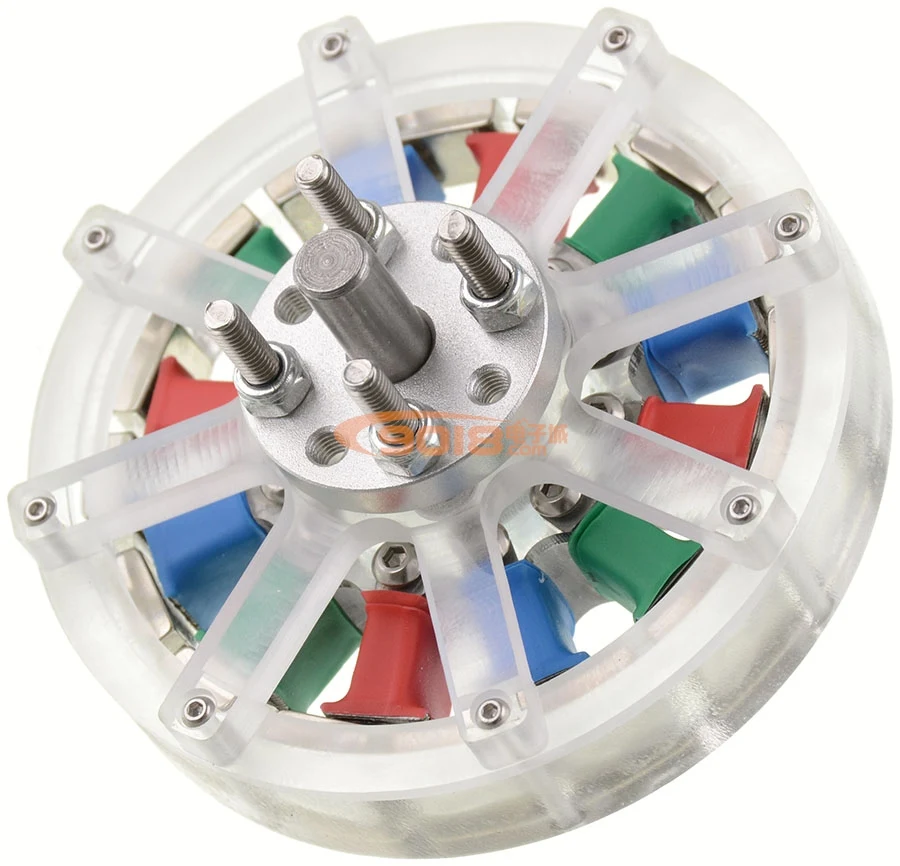 

12N16P DC Brushless Motor Permanent Magnet External Rotor Motor Transparent Shell Roulette Motor diy Generator